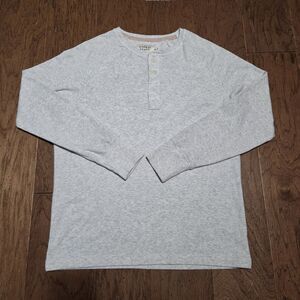 The Normal Brand Puremeso Henley Shirt Men's Medium Gray Long Sleeve